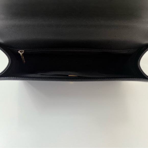 CHANEL Black Caviar Boy Bag with Aged Gold Chain and microchip - Picture 5 of 10